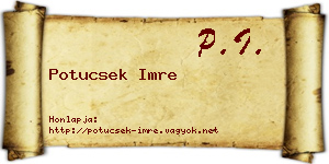 Potucsek Imre névjegykártya