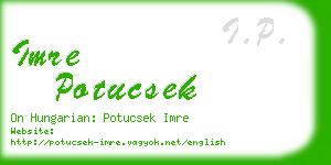 imre potucsek business card